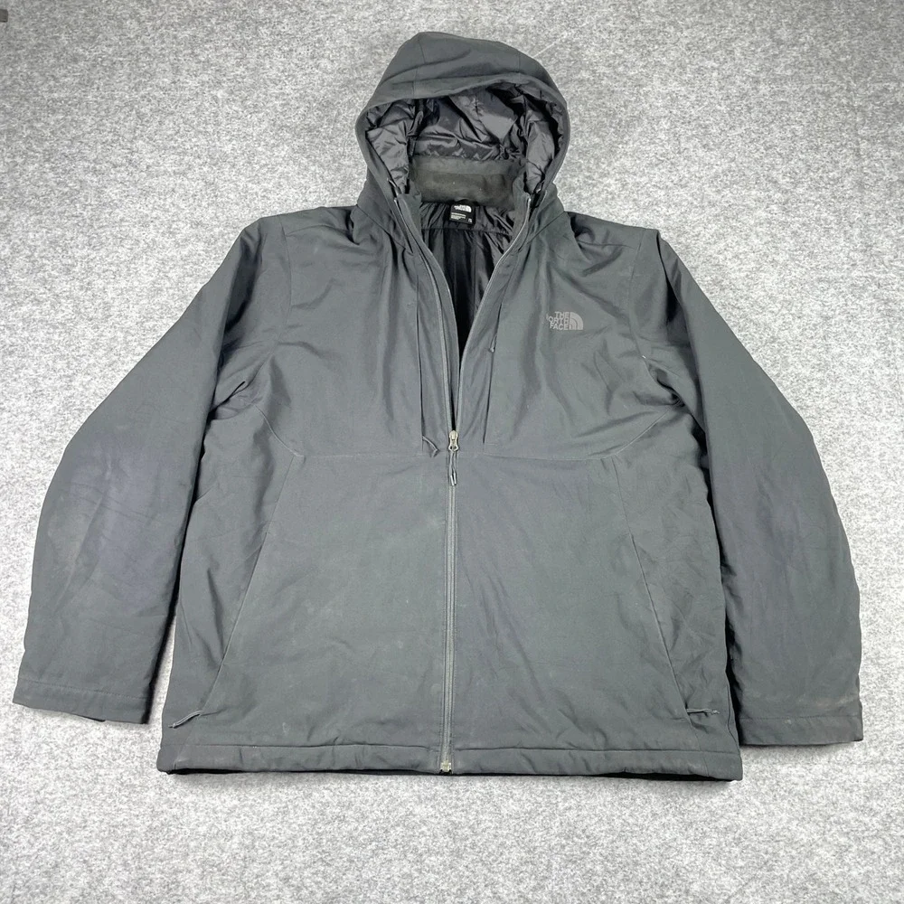 The North Face Hooded Jacket Mens XXL Black Apex Elevation PrimaLoft Insulated